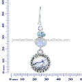 Brinco Dendritico Opal E Multi Gemstone 925 Sterling Silver